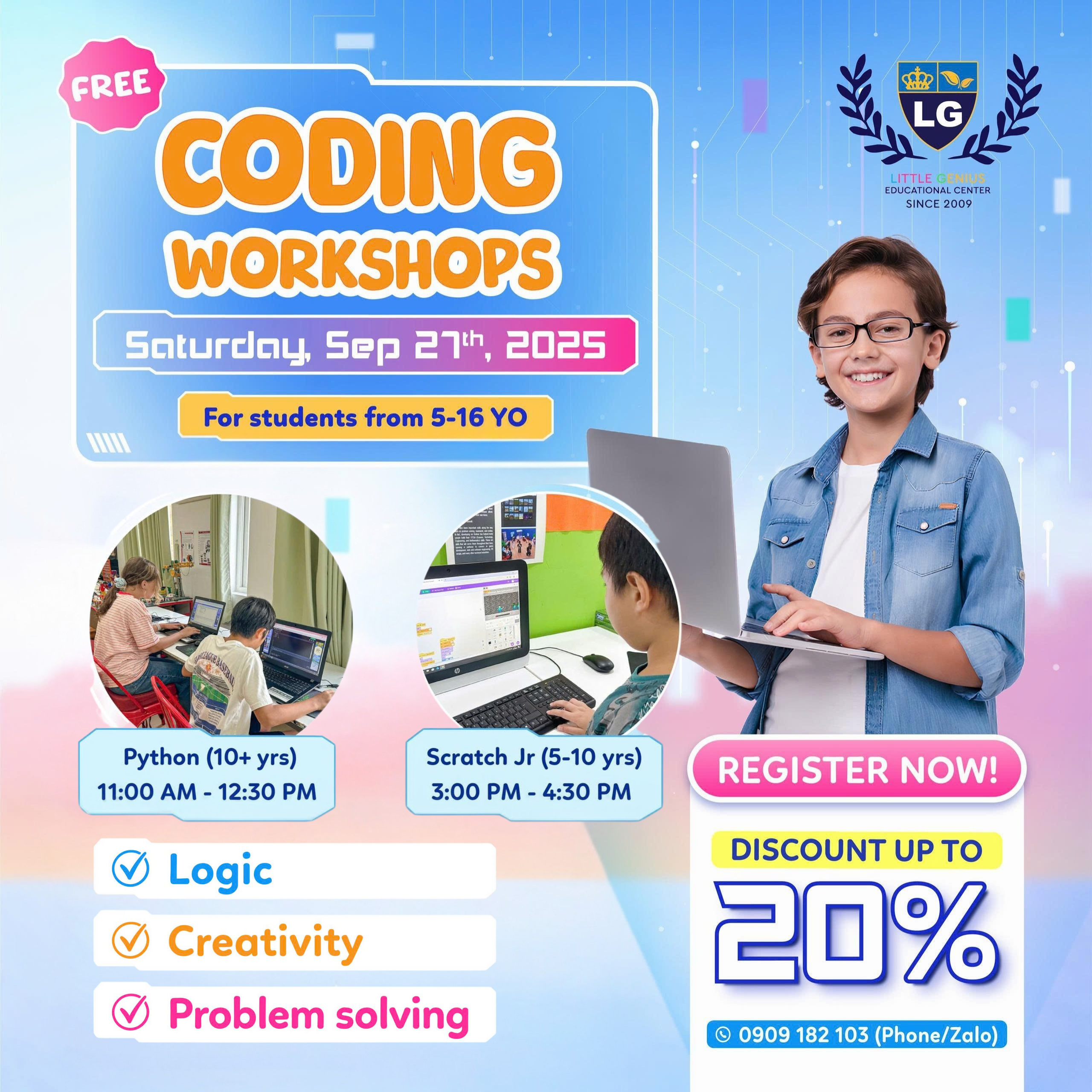 Coding workshop at Little Genius Educational Center